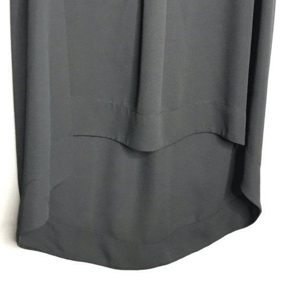 H&M long black semi sheer sleeveless top size 2 - Picture 3 of 7